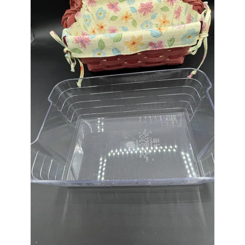 🧺💗 Longaberger 2008 Small Serving Basket – Pink w/ Liner & Storage Solutions💗